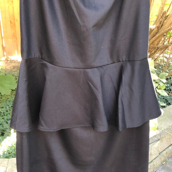 2/$30 Black over the knee peplum dress - Picture 3 of 4